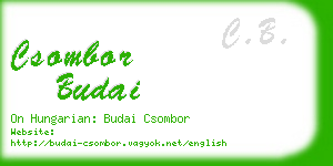 csombor budai business card